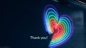A big striking visual for a "Thank you" slide